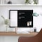 Martha Stewart Everette 24in.x18in. Magnetic Calendar Dry Erase Board and Chlk Board w/Liq Chlk Mrkr and Mgnts, Blk BR-PM-COM-MW1MB2-4561-BK-MS - alternate 1